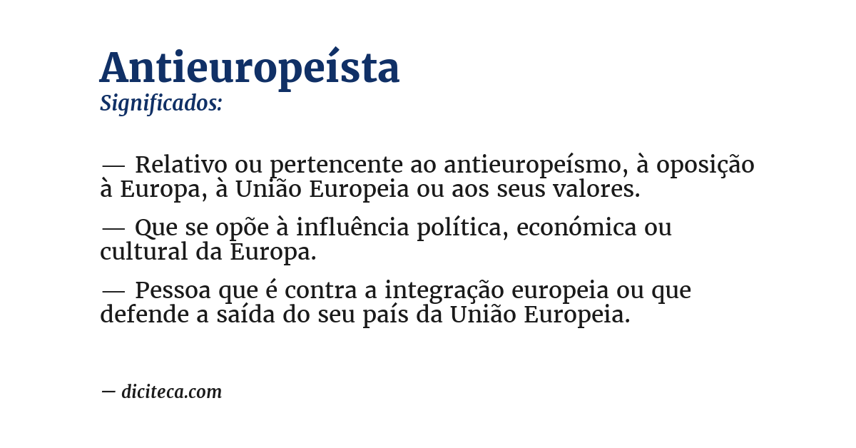 Significado de antieuropeísta