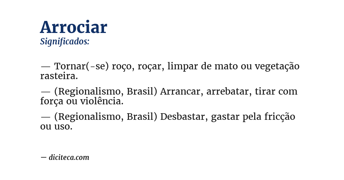 Significado de arrociar