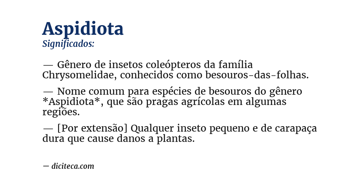 Significado de aspidiota