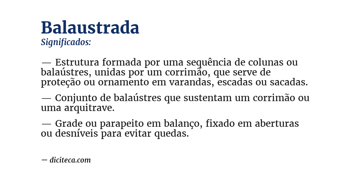 Significado de balaustrada
