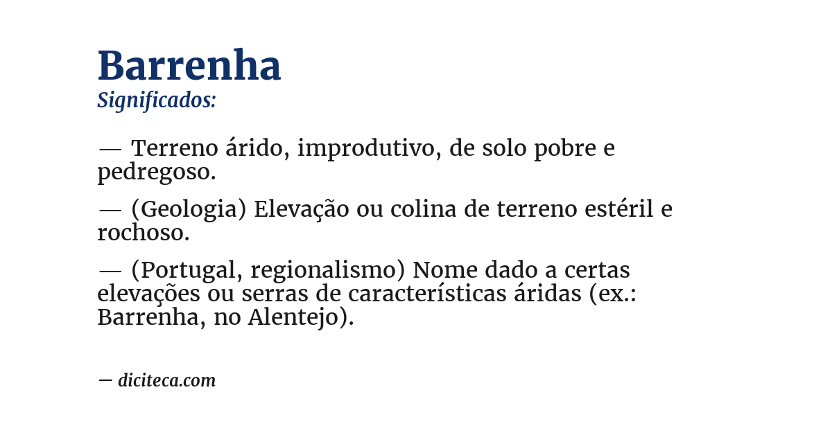 Significado de barrenha