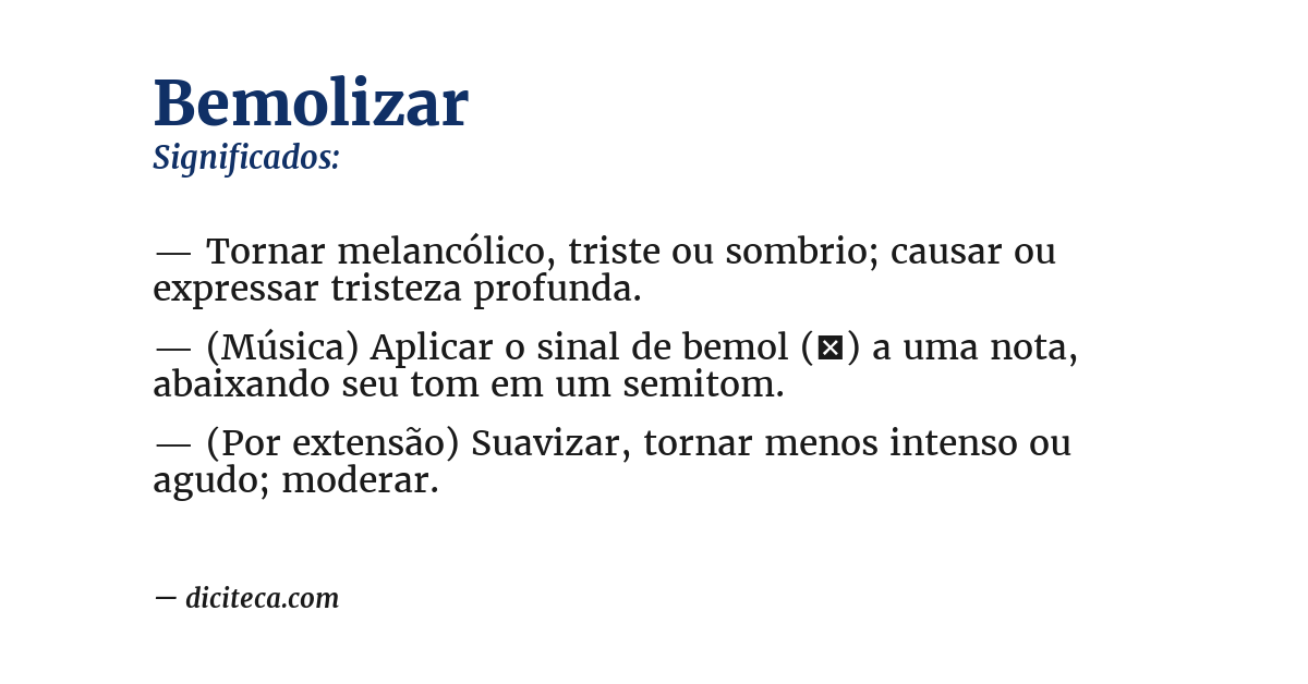 Significado de bemolizar