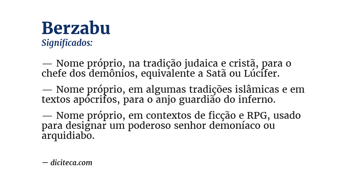 Significado de berzabu