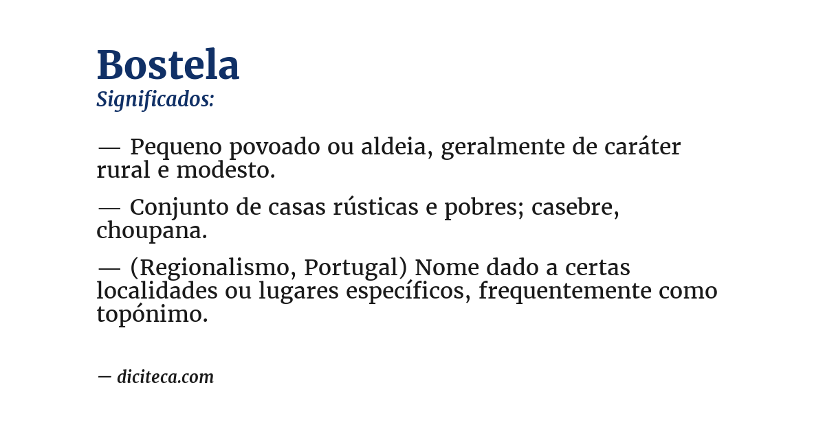 Significado de bostela