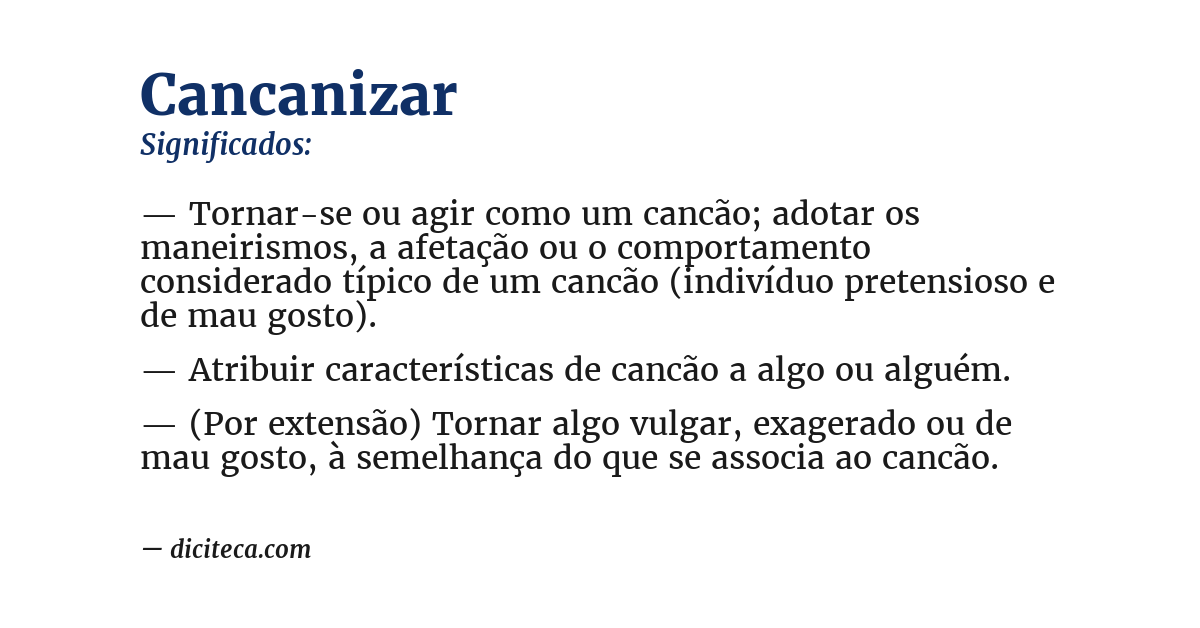 Significado de cancanizar