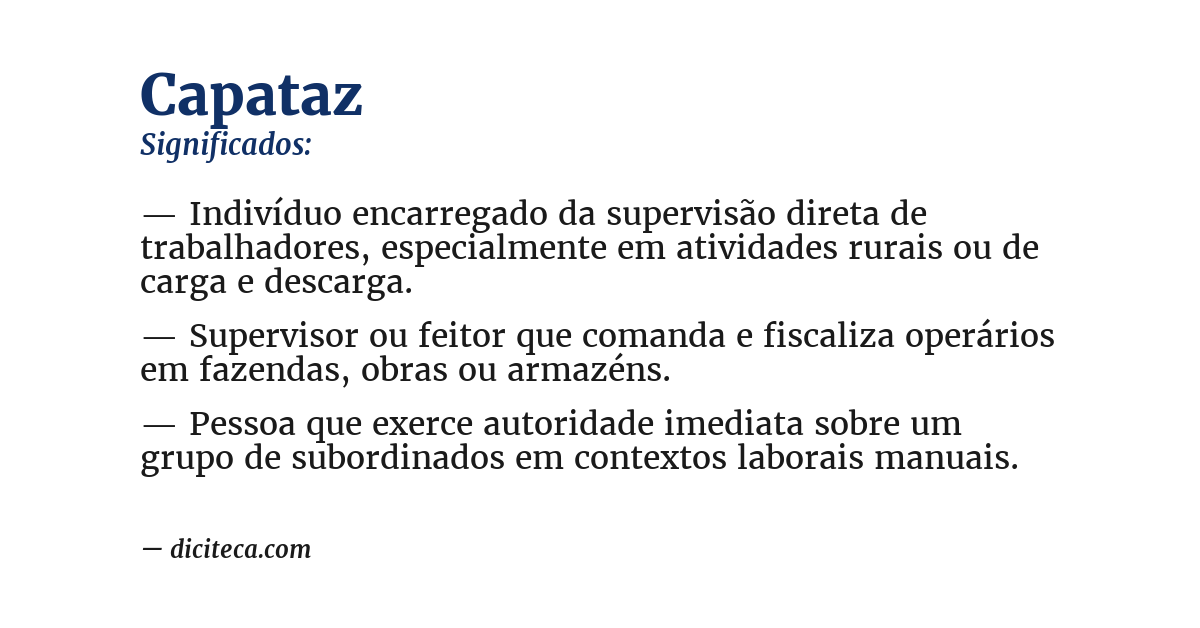 Significado de capataz