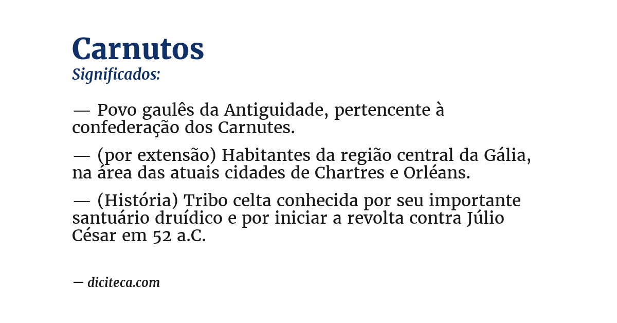 Significado de carnutos