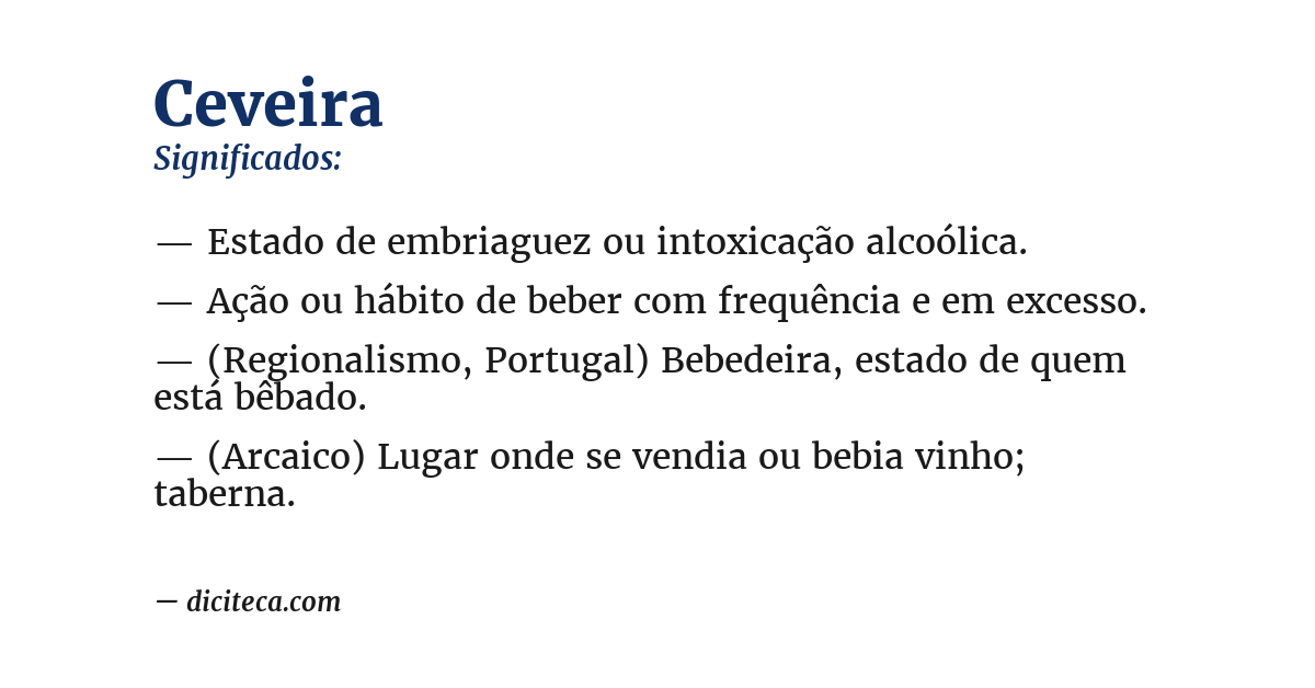 Significado de ceveira