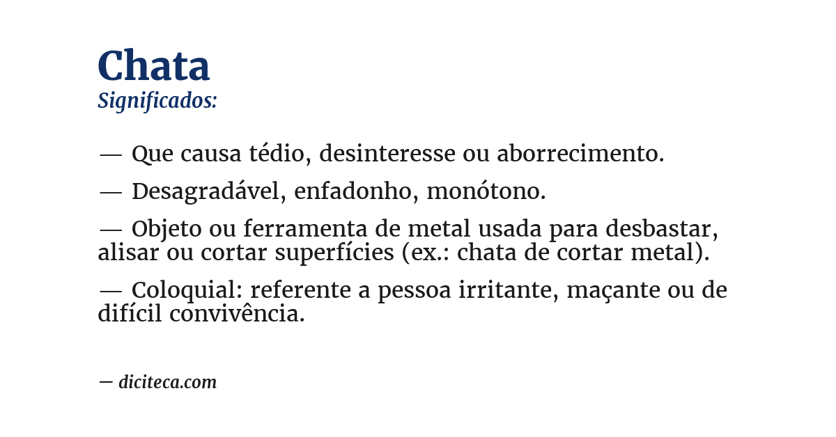 Significado de chata