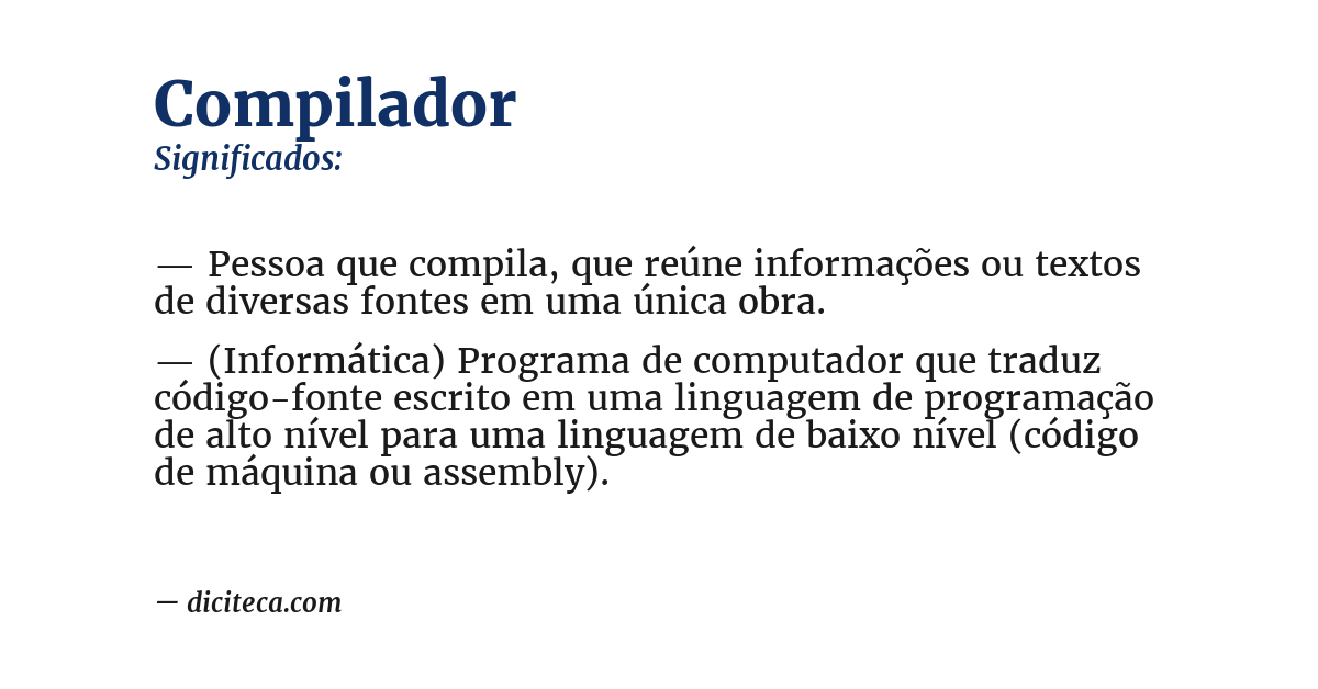 Significado de compilador