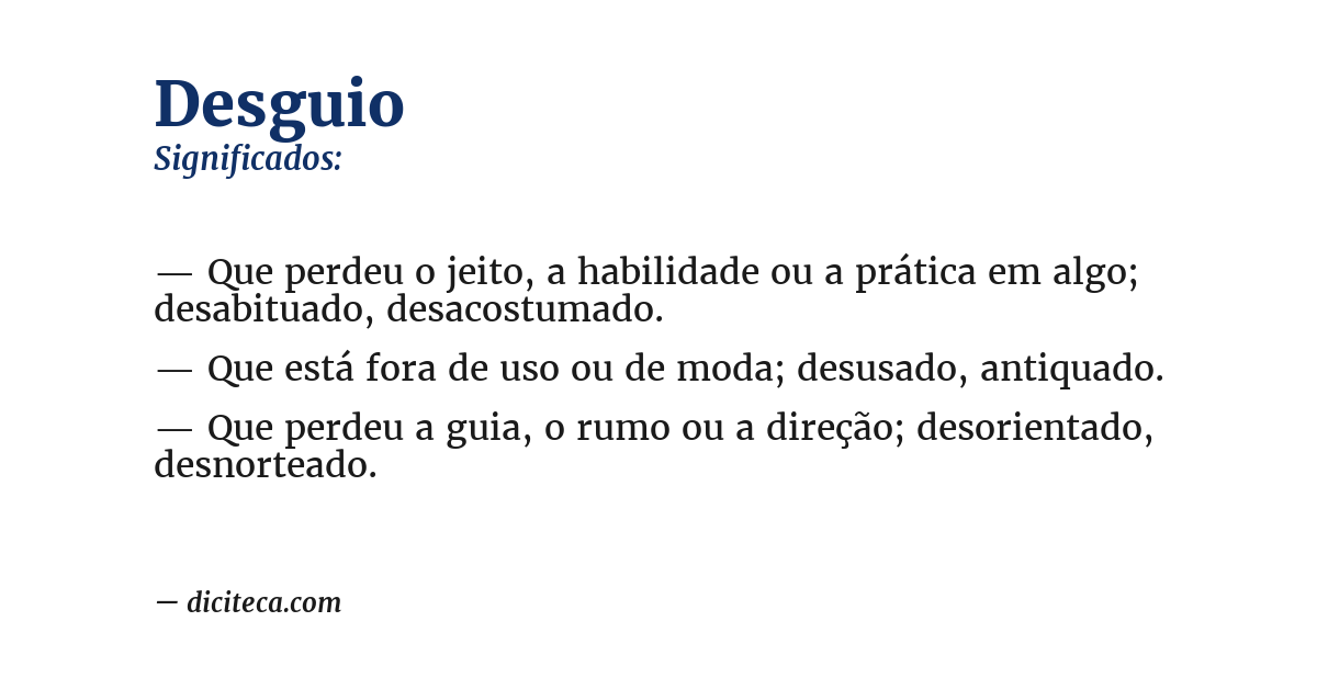 Significado de desguio