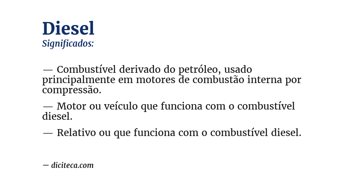 Significado de diesel