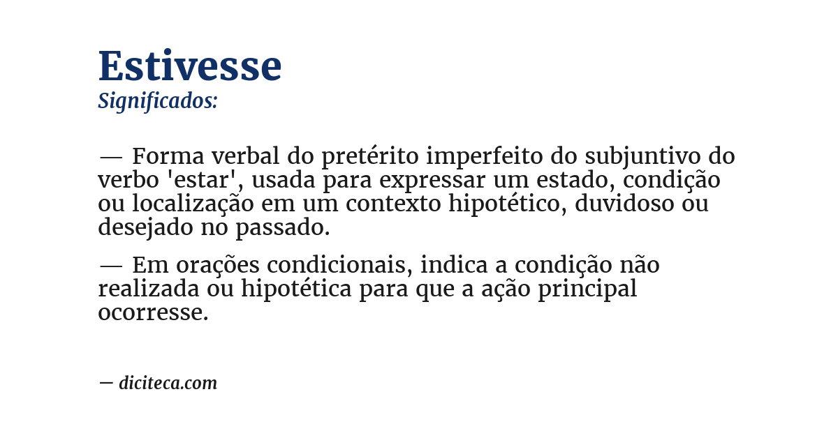 Significado de estivesse