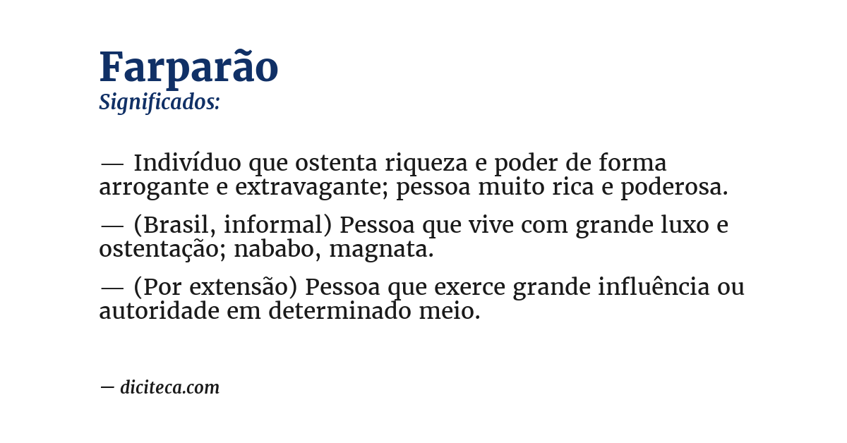 Significado de farparão