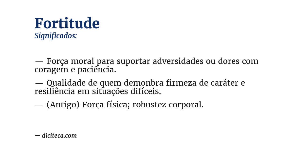 Significado de fortitude