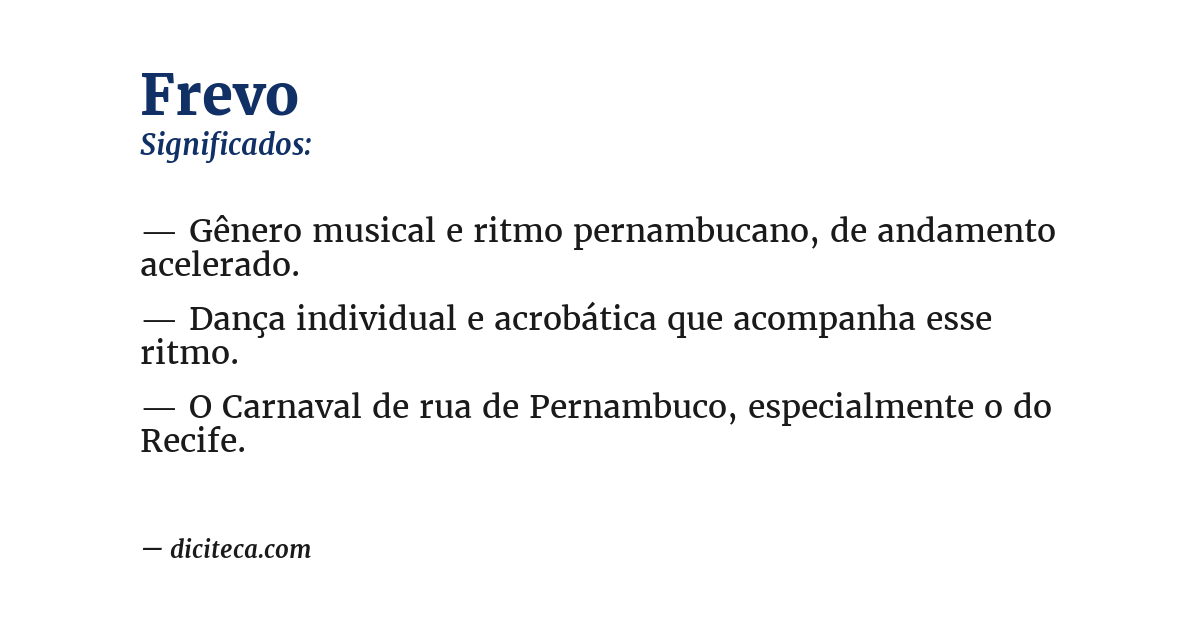Significado de frevo