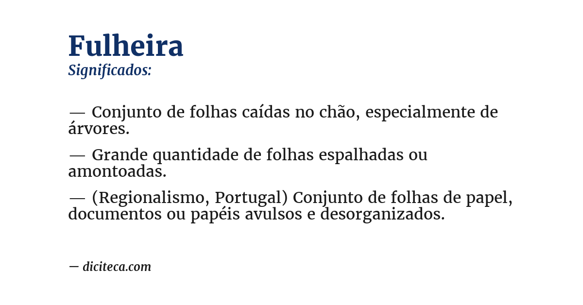 Significado de fulheira