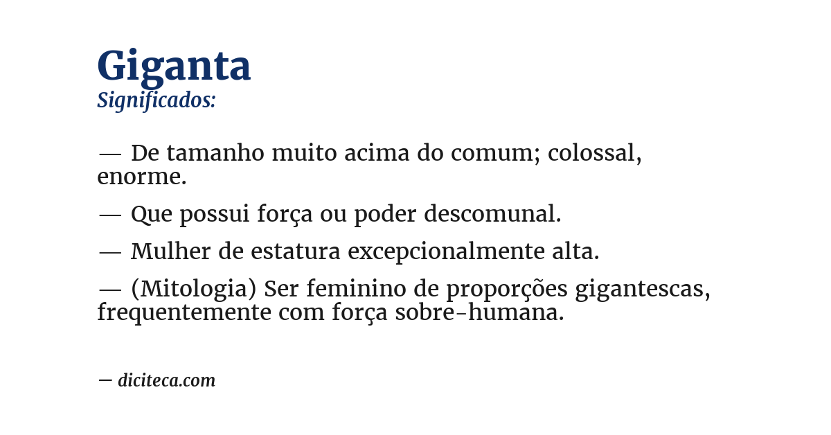 Significado de giganta