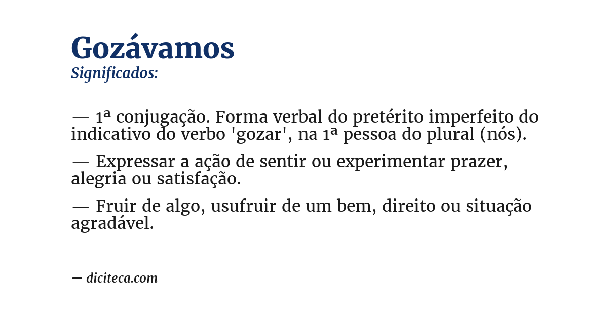 Significado de gozávamos