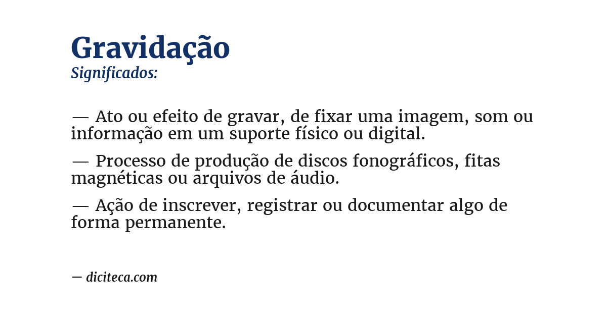 Significado de gravidação