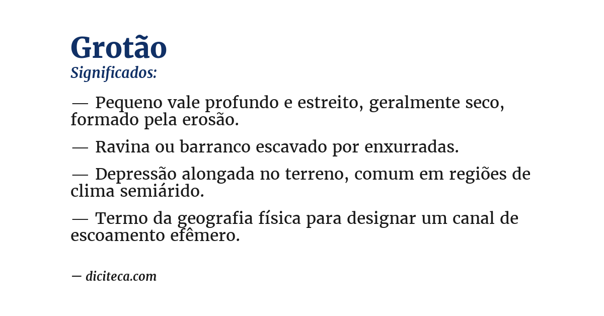 Significado de grotão