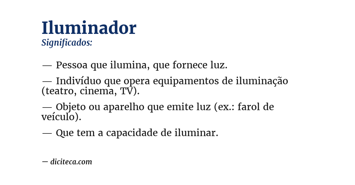 Significado de iluminador