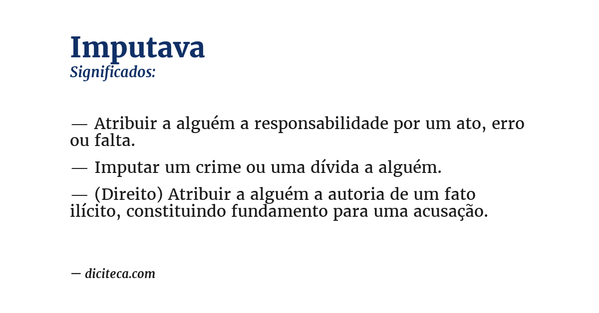 Significado de imputava