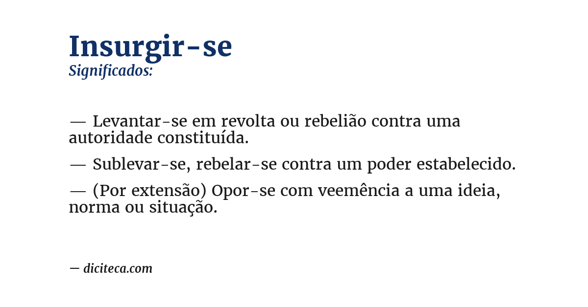 Significado de insurgir-se