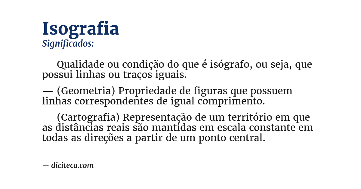 Significado de isografia