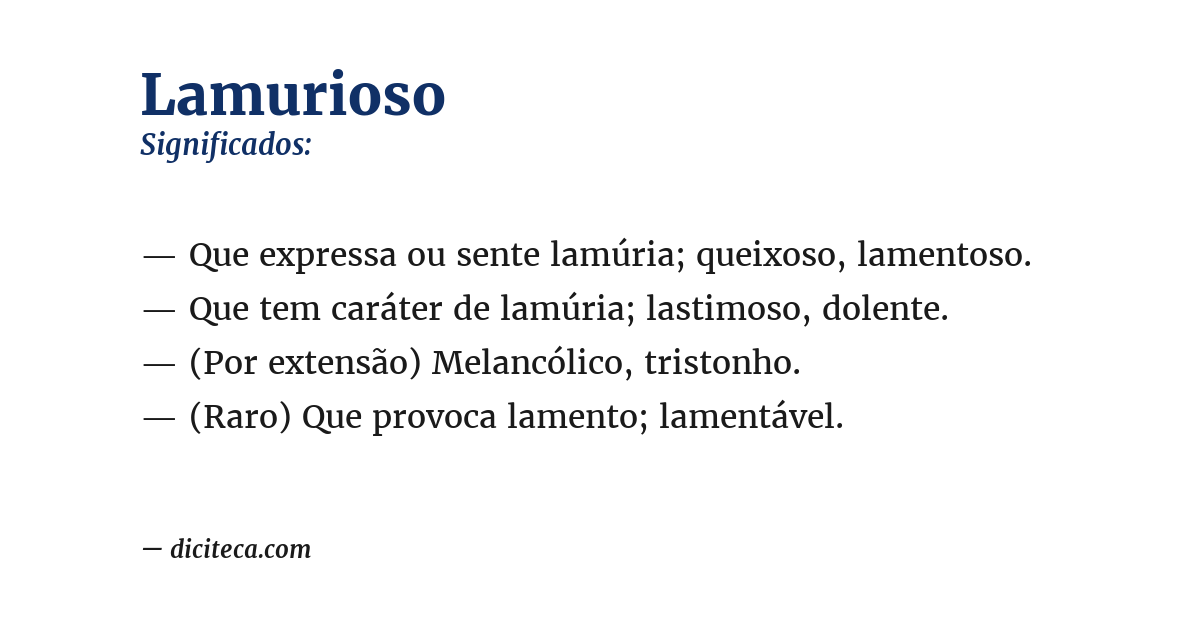 Significado de lamurioso