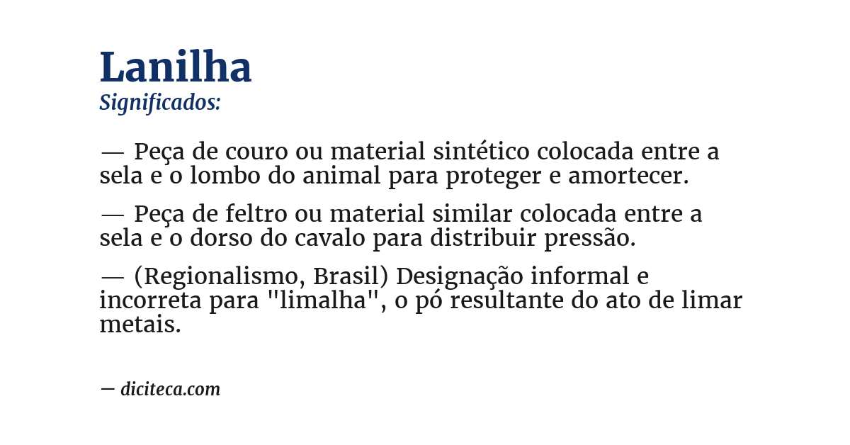 Significado de lanilha