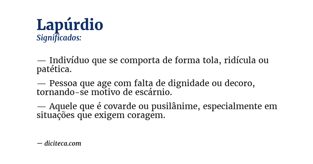 Significado de lapúrdio