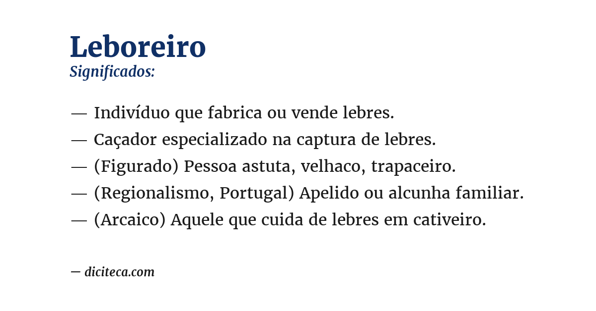 Significado de leboreiro