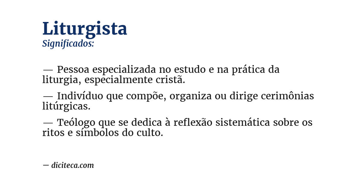 Significado de liturgista