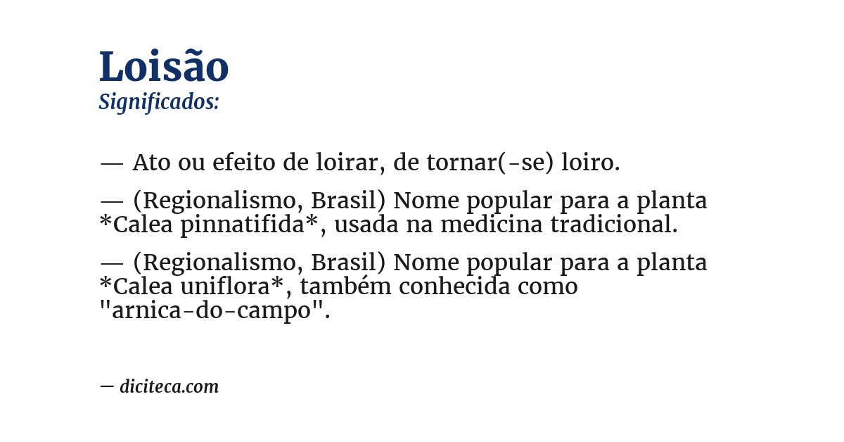 Significado de loisão