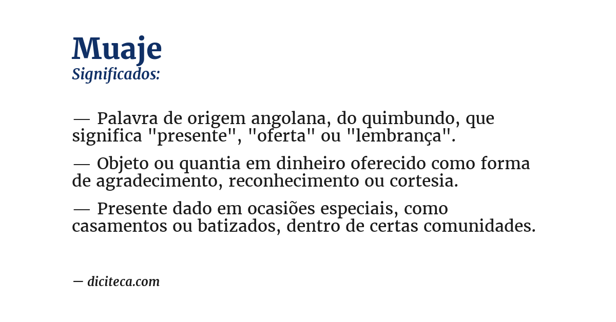 Significado de muaje