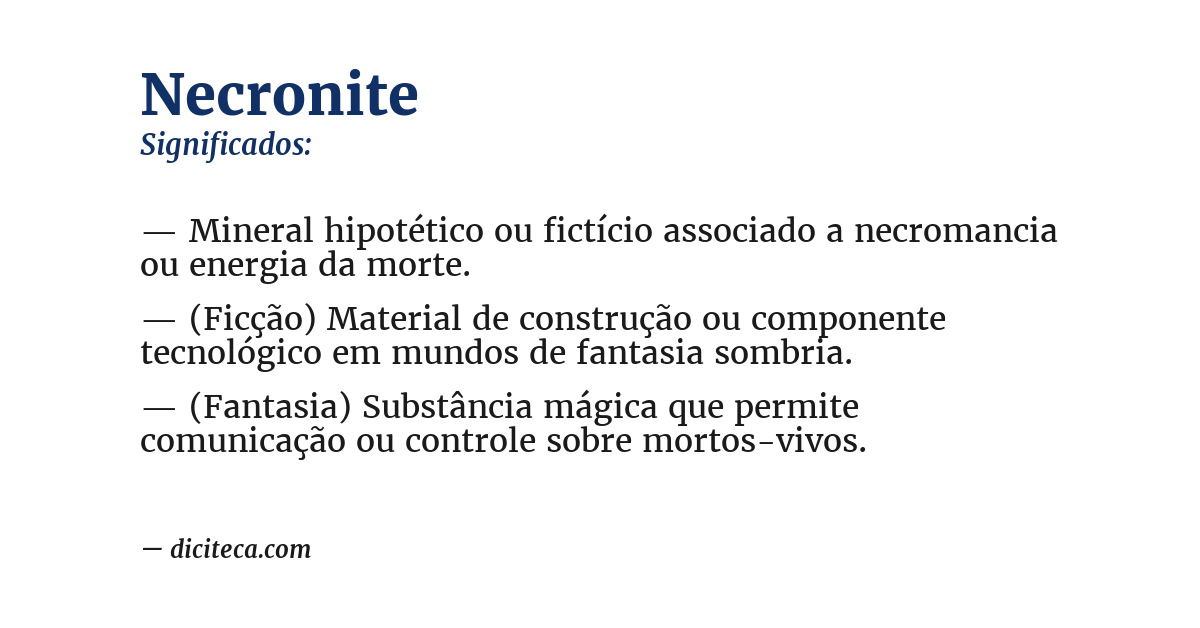 Significado de necronite