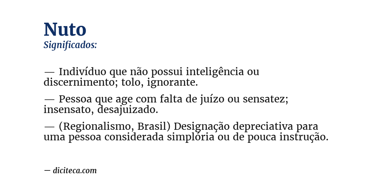 Significado de nuto