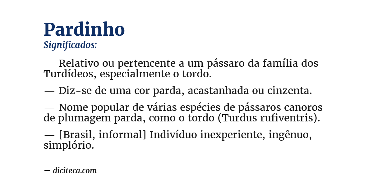 Significado de pardinho