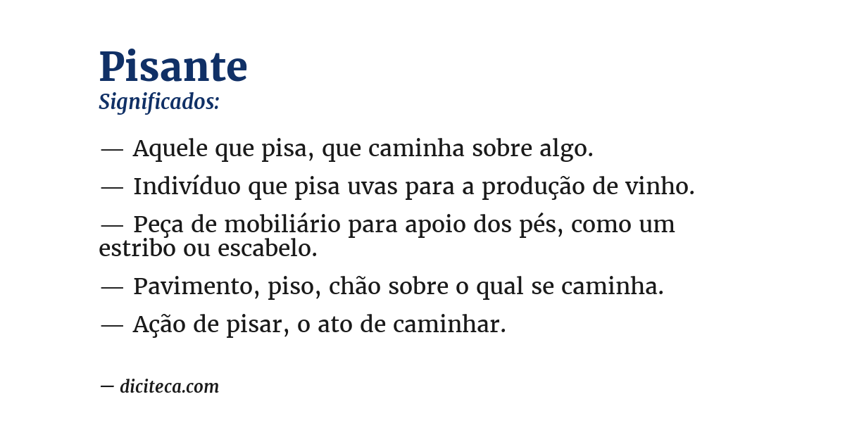 Significado de pisante