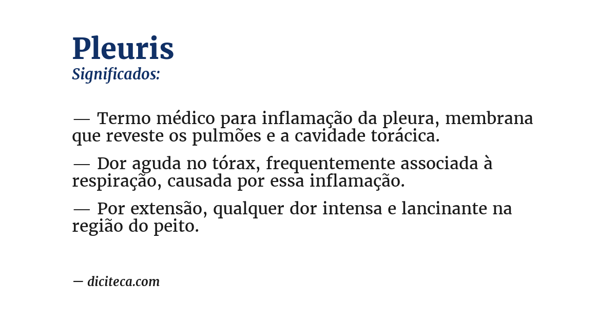 Significado de pleuris