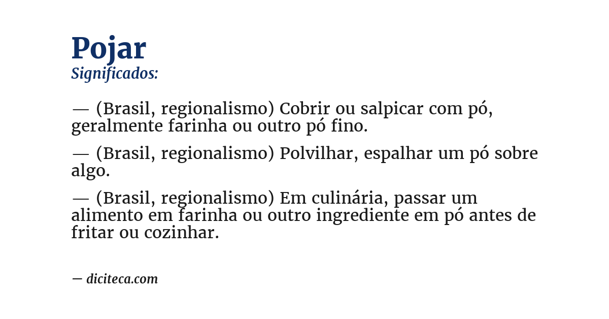 Significado de pojar