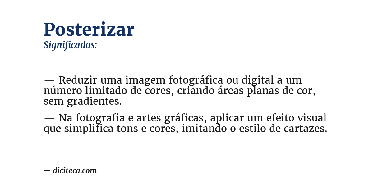Significado de posterizar