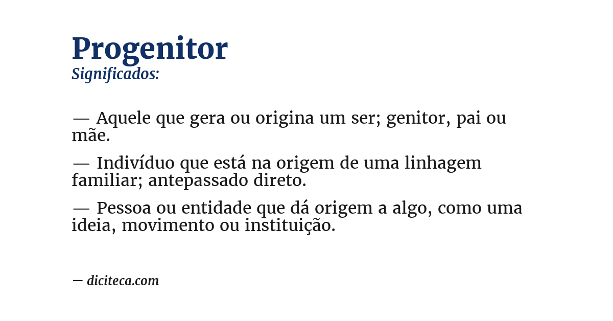 Significado de progenitor