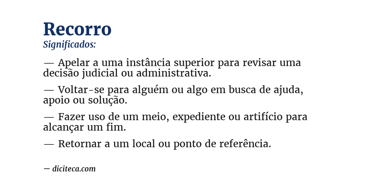 Significado de recorro