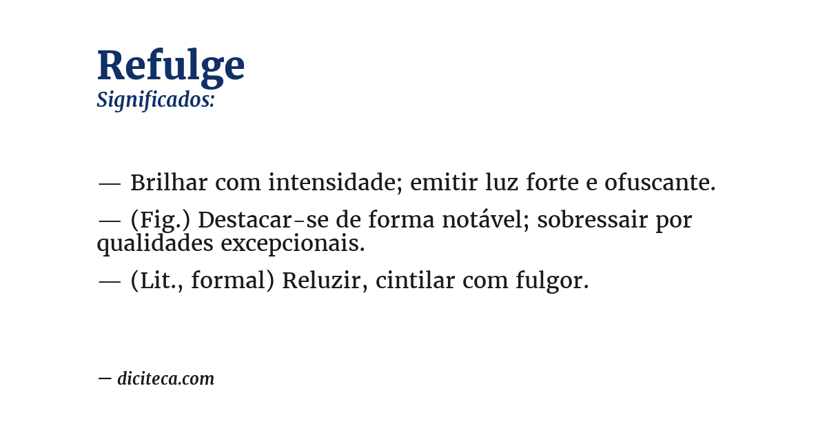 Significado de refulge