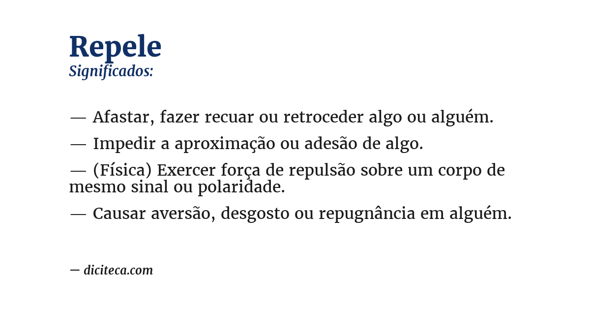 Significado de repele