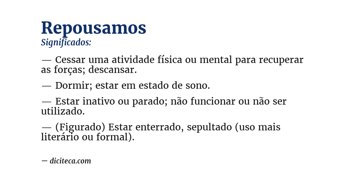 Significado de repousamos