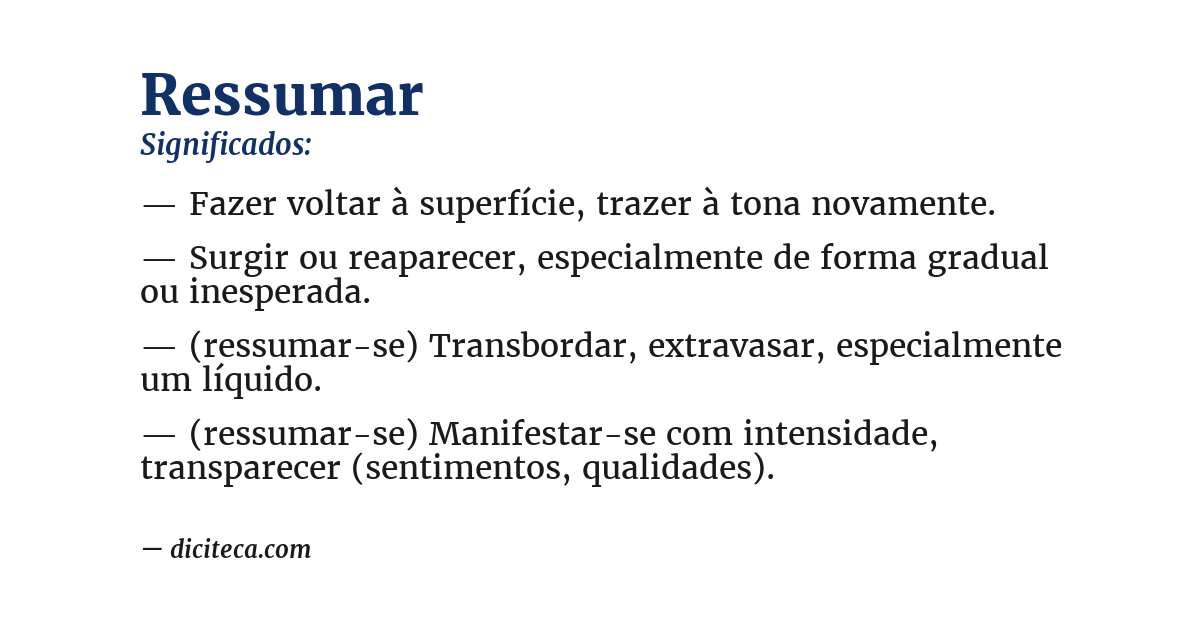 Significado de ressumar