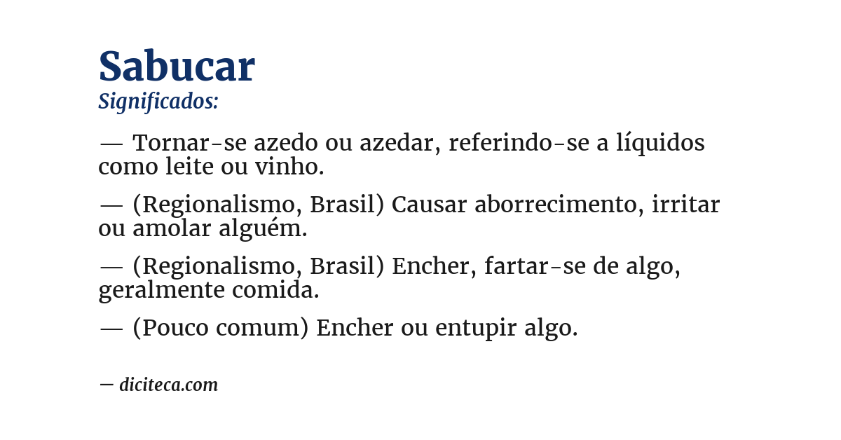Significado de sabucar